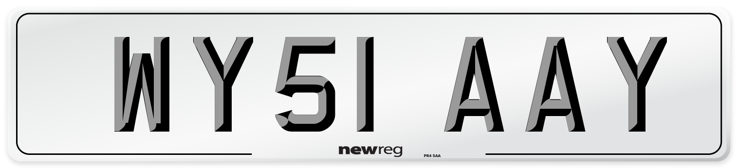 WY51 AAY Number Plate from New Reg